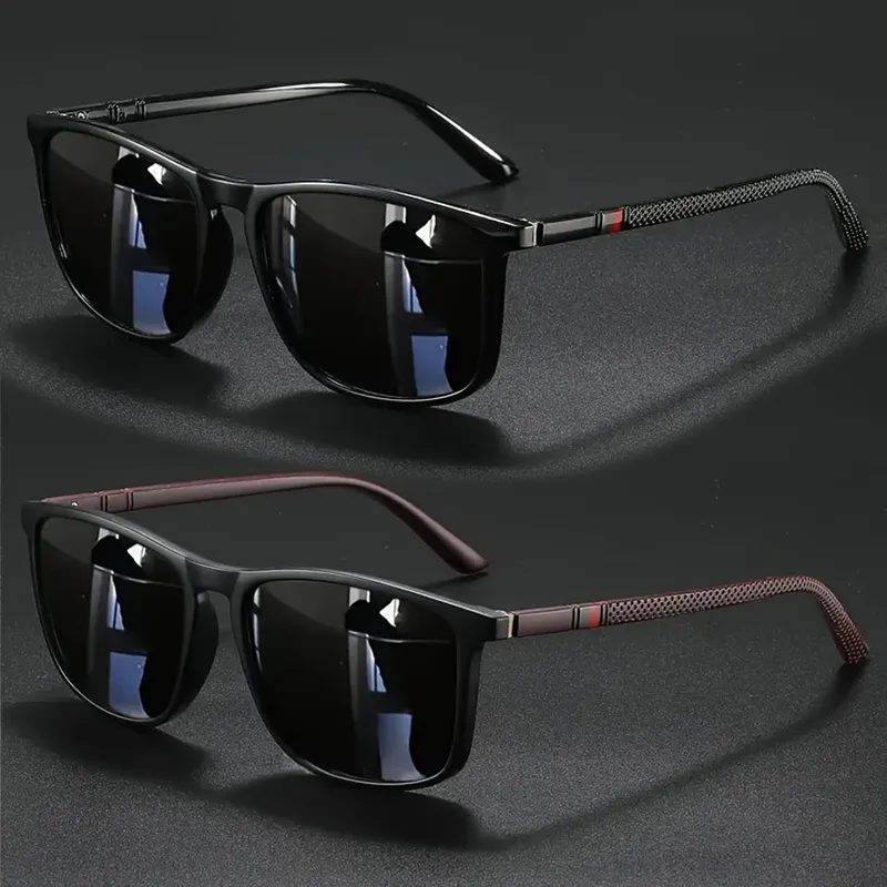 2 stücke Luxus Platz Vintage Polarisierte Radfahren Sonnenbrille Männer Frauen Mode Reise Fahren Angeln Sonnenbrille Männliche Brillen UV400
