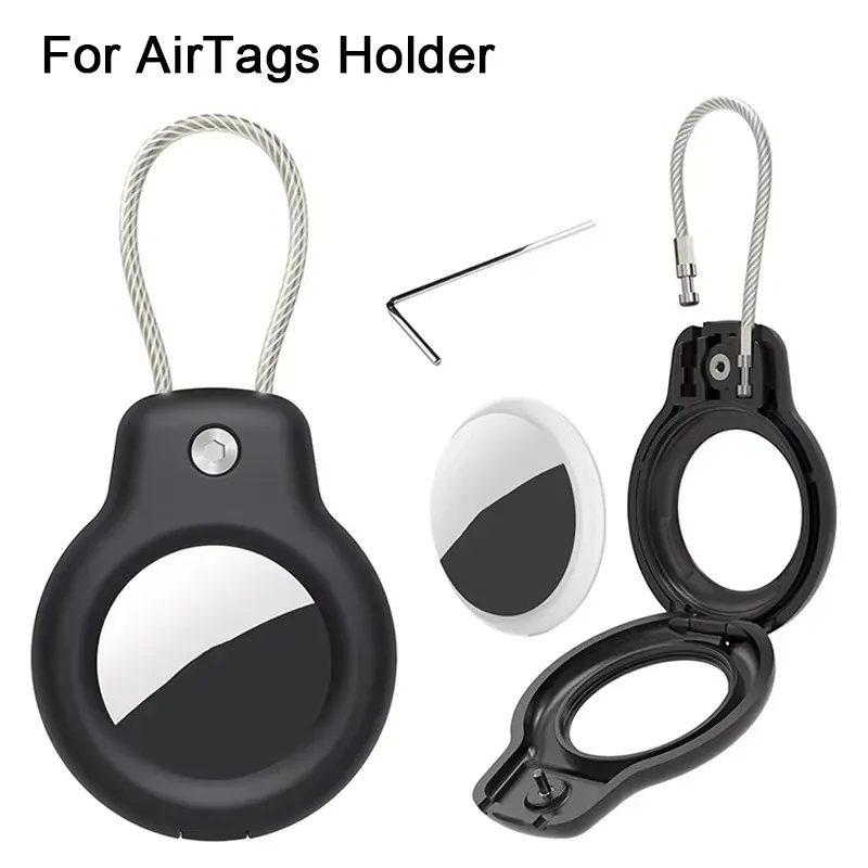 Wasserdicht für Apple AirTag Hülle mit Stahldrahtleitung, Airtags-Schlüsselanhänger, 360-Grad-Schutzhülle für Gepäck, Rucksack, Schlüssel, Haustier