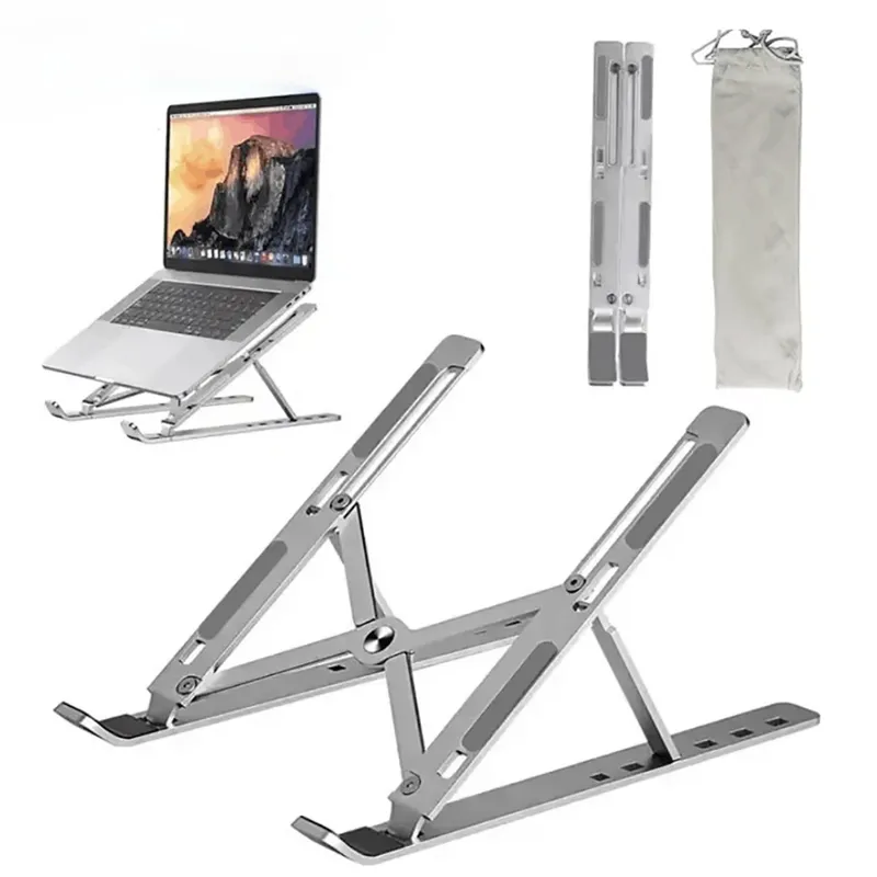 Tragbarer, verstellbarer Laptop-Ständer, faltbare Notebook-Halterung, Computer-Monitor-Halter für MacBook Air, iPad, Tablets, Basiszubehör