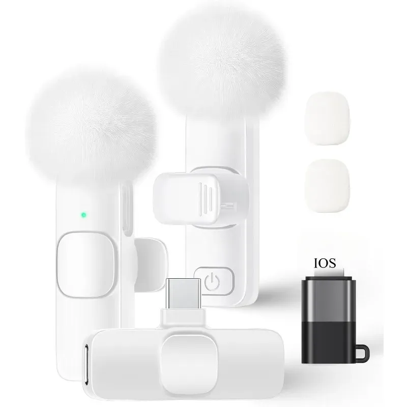 Kabelloses Lavalier-Mikrofon Mini USB-C Geräuschunterdrückendes Mikrofon für iPhone iPad Android Videoaufnahme Interview