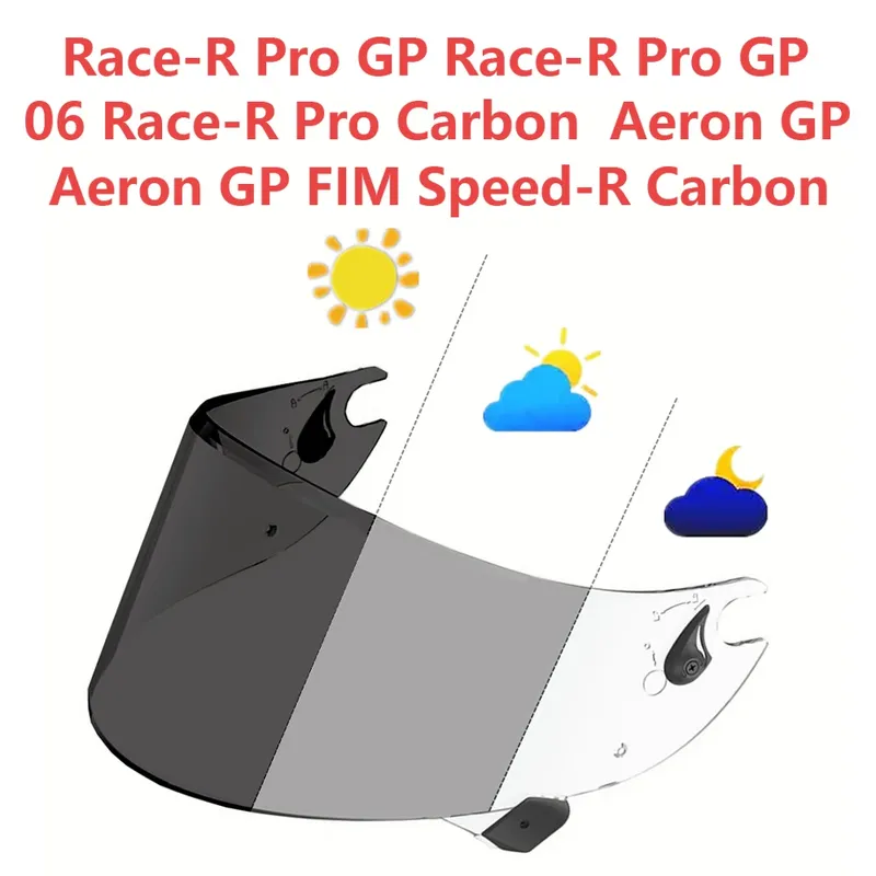 Aeron GP Visier für SHARK Race-R Pro GP Race-R Pro Carbon Aeron GP FIM Speed-R Carbon Gesichtsschutzhelm Sonnenschutzlinse winddicht