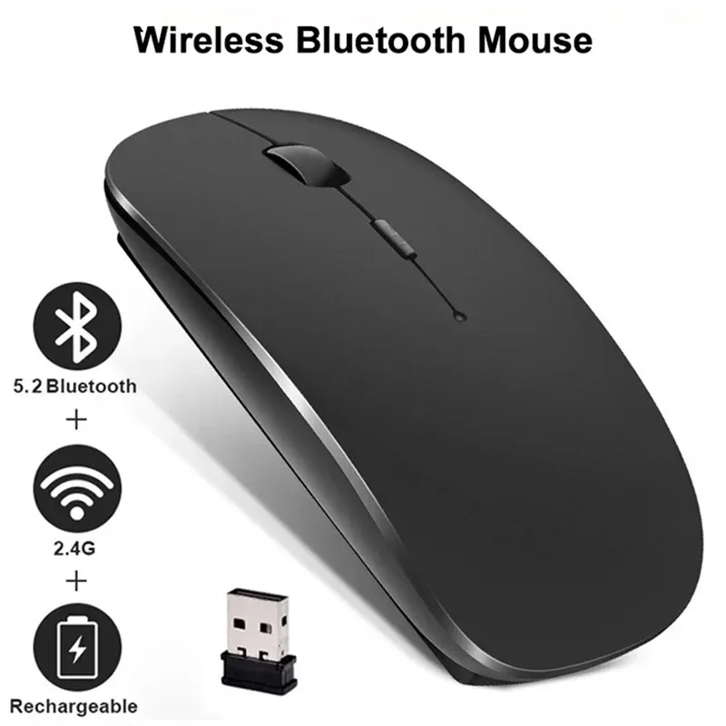 Universal Bluetooth-kompatibel Maus Drahtlose Maus Stille Computer Mäuse Tragbare Arbeits Gaming Maus Für Lenovo Laptop Tablet