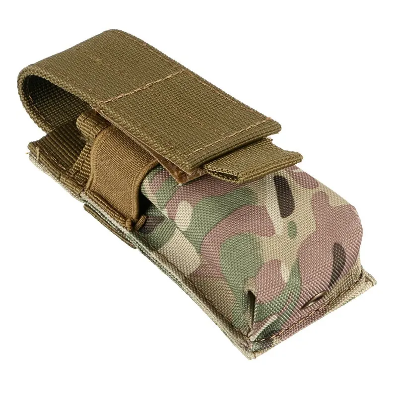 Taktische Molle-Taschenlampentasche, Taschenlampenhalter, Magazin-Einzelmagazintasche, Messerholster, M5, EDC, 9 mm, Outdoor-Jagd-Hüfttasche