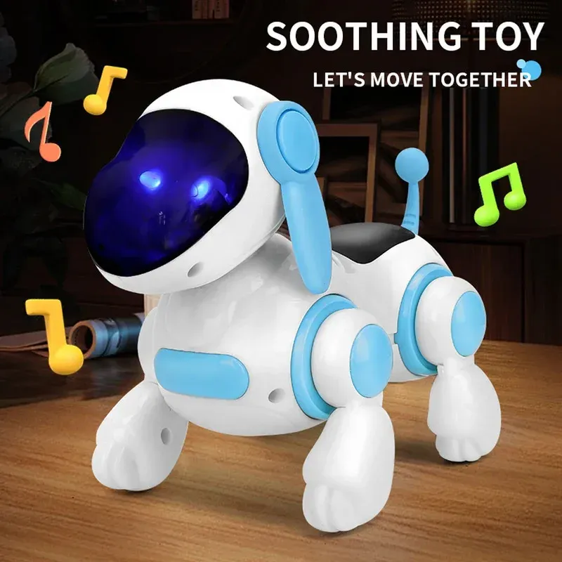 Intelligentes Interaktives Roboter-Hundespielzeug, Simuliertes Gehen mit Licht, Ton und Musik, Krabbelndes Interaktives Spielzeug für
