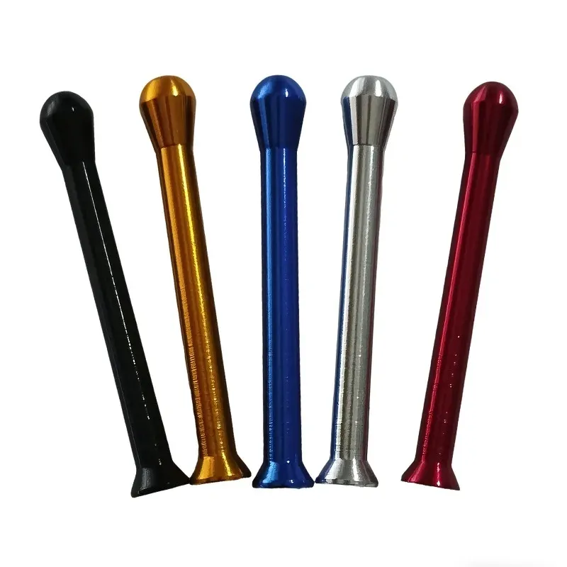 Hochwertiges tragbares Schnupftabakrohr aus Metall, modischer Trend, Schnupftabakrohr, 64 mm, Aluminiumlegierung, Mini-Strohhalm, cooles Gadget für Männer, Geschenk