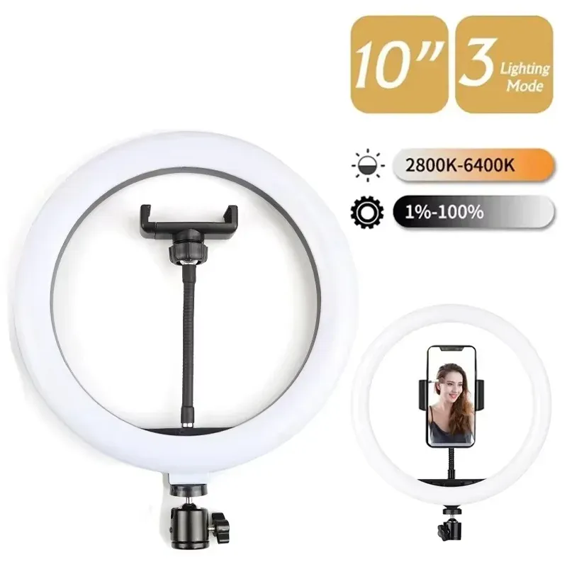 6/10/12 zoll LED Selfie Ring Licht Dimmbare Fotografie LED Füllen Lampe Für Handy Live Video Fotografie studio Ringlicht