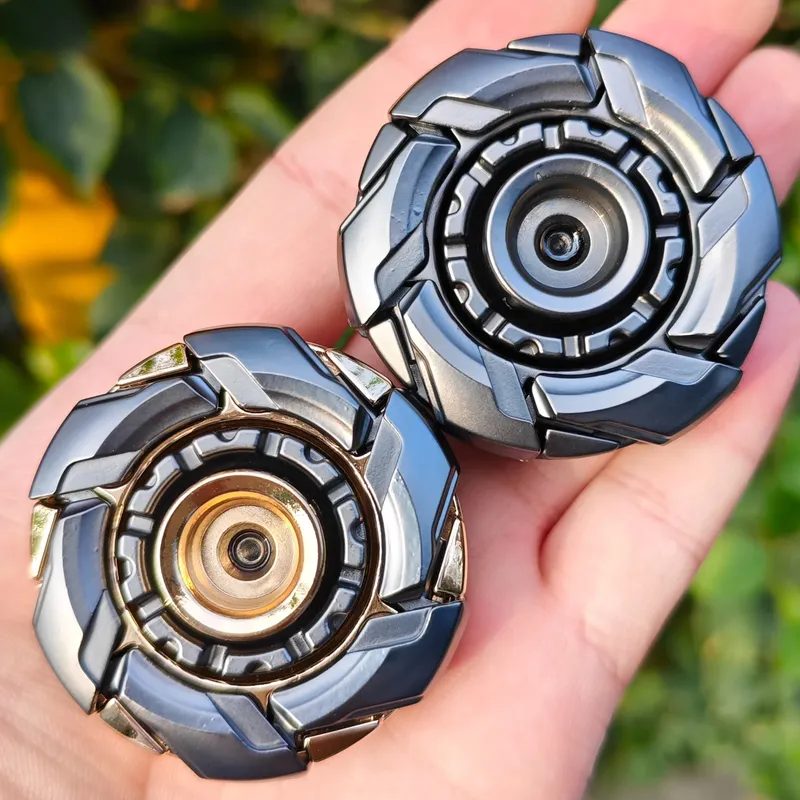 EDC Fidget Sliders Fidget Toys Stressabbau für Erwachsene Magnetisches Metall Fidgety Mood Buster Open Armor Kreisel Fidget Toys