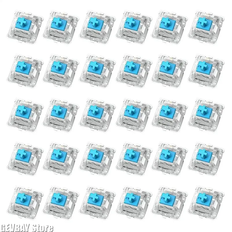 30 Stück Tastaturschalter Tastatur Clicker Schlüssel Ersatz 2 Metallstift Taktiler Schalter für mechanische Tastatur