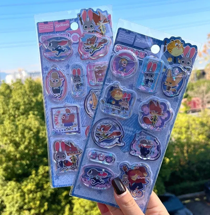 Heiße Neue Judy 3D Wasser Shake Aufkleber Geeignet für Belohnung Student DIY Telefon Fall Scrapbooking Fließenden Sand Dekor Aufkleber Geschenk