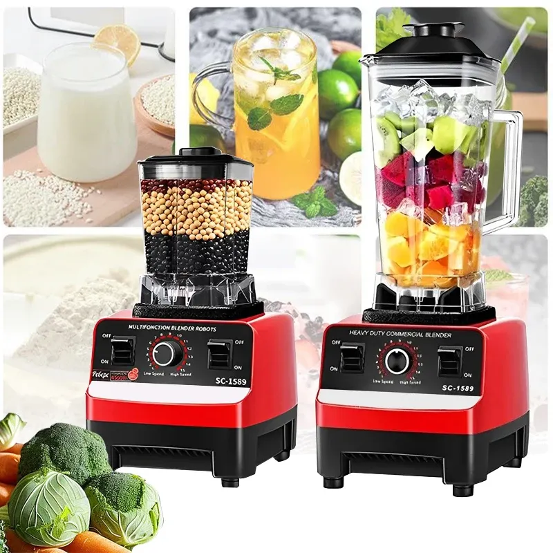 2000 W 2-in-1 langlebiger Mixer, fester Mixer, geeignet für Lebensmittelverarbeitungsmaschinen, Eiscreme-Smoothies, geeignet für Küchenentsafter