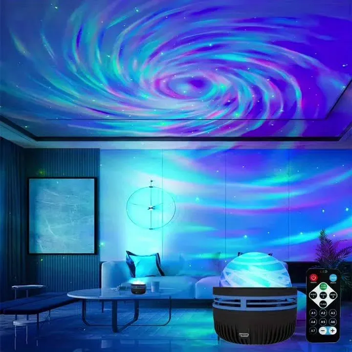 Galaxy-Projektor, RGB-Sternprojektor, USB-betrieben, Fernbedienung, Nachtlicht, Lampe für Geburtstagsgeschenke, Urlaub, Party, Raumdekoration