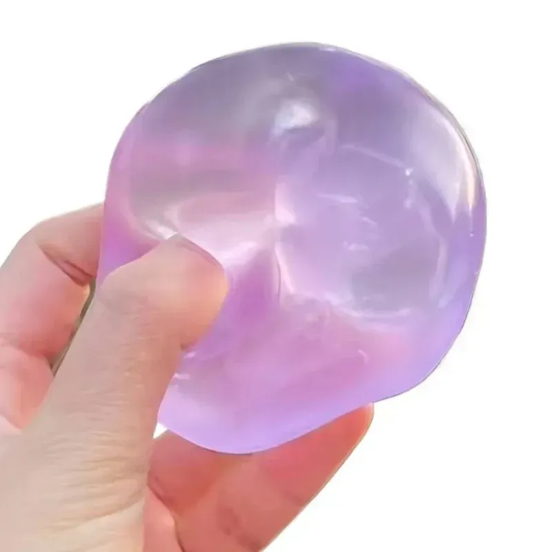 Squishy Plastisches Mochi Fidget-Spielzeug Transparentes Kokosöl-Maltose-Quetschspielzeug Lustiges Anti-Stress Sensorisches Spielzeug für Erwachsene Geschenke