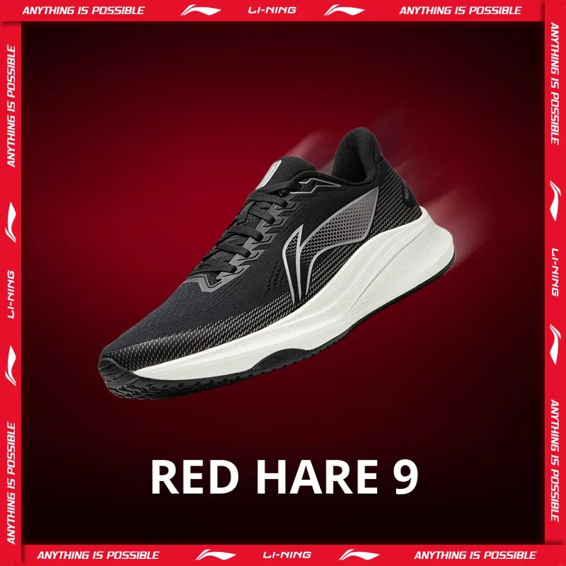 Li-Ning RED HARE 9 Racing-Laufschuhe für Herren, LIGHT FOAM ULTRA, atmungsaktiv, langlebig, rutschfest, LiNing-Trainingssneaker ARPW003