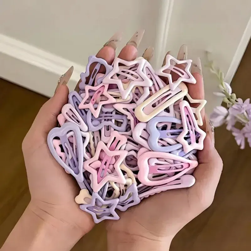 10/20/30 Stück gemischte Packung hellrosa herzförmige und bogenförmige Haarspangen | Geeignet für Mädchen als Party- oder Weihnachtsgeschenke.