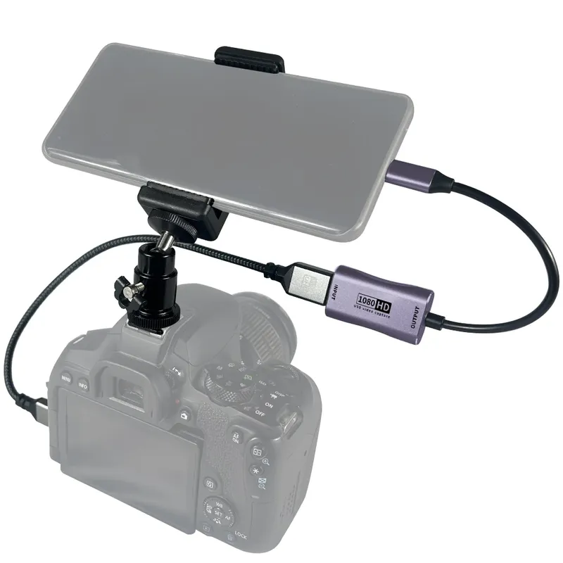 Für Telefon Tablet Projektor Camcorder Mini zu HDMI-Kompatibel Adapter Kabel 4K Video Capture Karte für Vlog Filmmaker DSLR Kamera