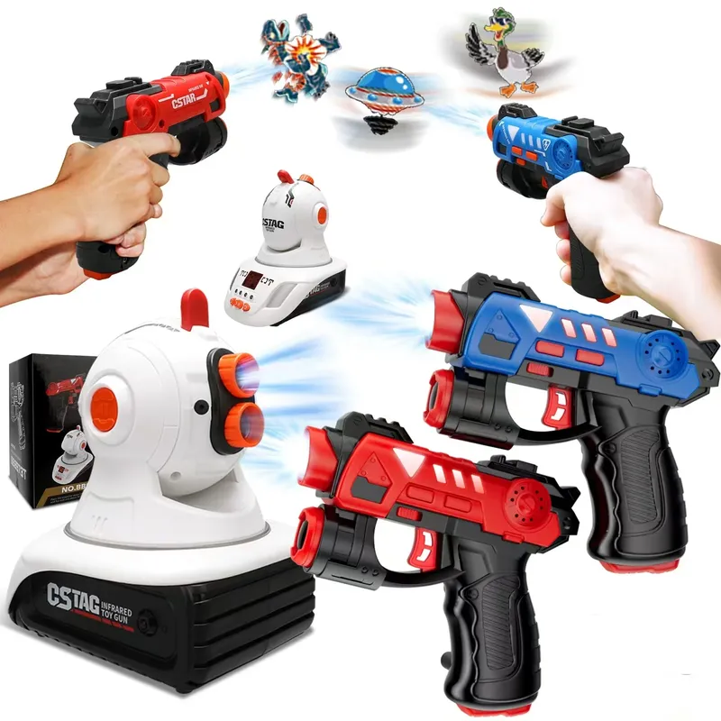 CSTAG Ente Jagd Schießen Spiel Kinder Spielzeug Infrarot Laser Tag Gun Mini Pistole Projektor Spiel Indoor Jungen Mädchen Weihnachten Geschenke