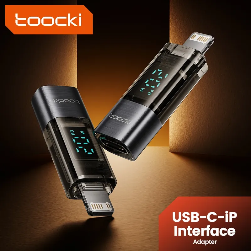 Toocki usb c display otg adapter pd 20w schnell lade beleuchtung stecker zu typ c buchse für iphone 15 14 13 12 konverter