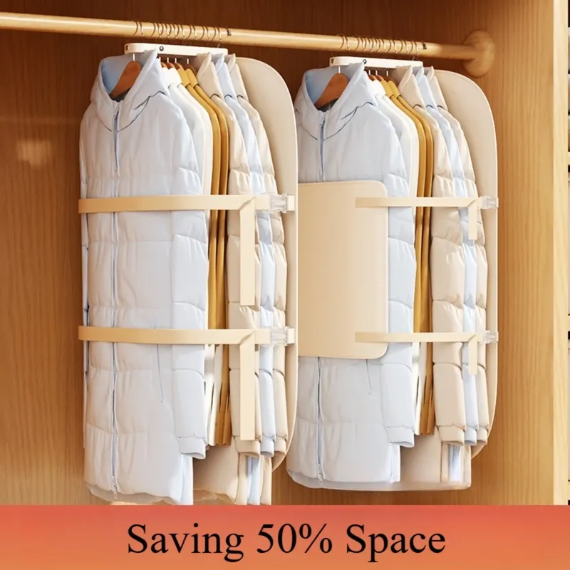 Kleiderschrank-Kompressionsbeutel für Daunenjacken und Mäntel Platzsparend 50% Schlafzimmer-Zubehör Kleiderorganizer