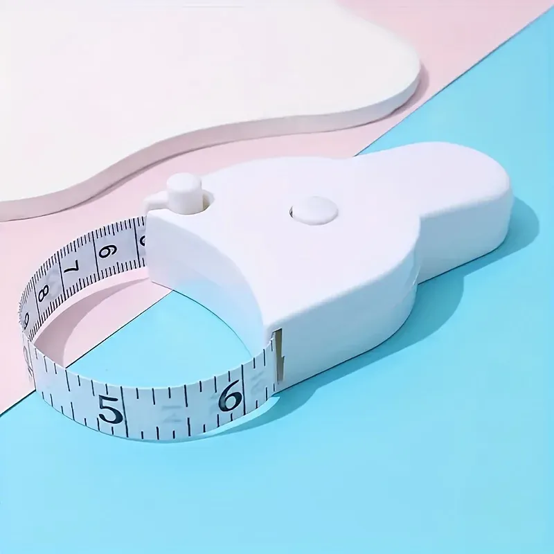 Automatisches Teleskop-Maßband, Körpermaßband, Nählineal, Zentimeter-Messband für Körpermaße, Weißes Werkzeug