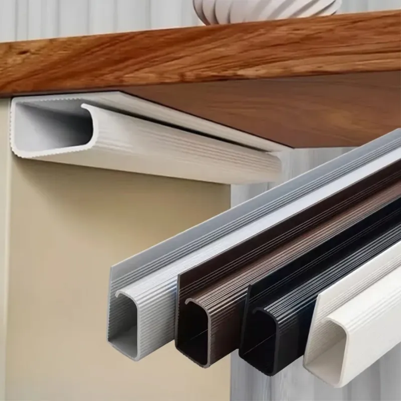 1 Stück PVC Schreibtisch-Kabelkanal Kabelmanagement Unter-Schreibtisch-Kabelkanal Kabelabdeckung Ohne Bohren für Zuhause Büro Kabelorganisator