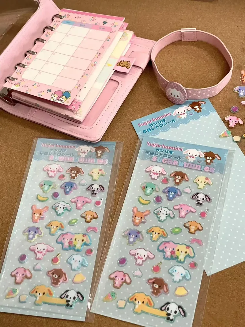 Neue Sanrio Sugarbunnies 3D Transparente Aufkleber Spielzeug Mädchen-Tagebuch Dekorative Sticker DIY Handyhülle Kamera-Dekoration Spielzeuge