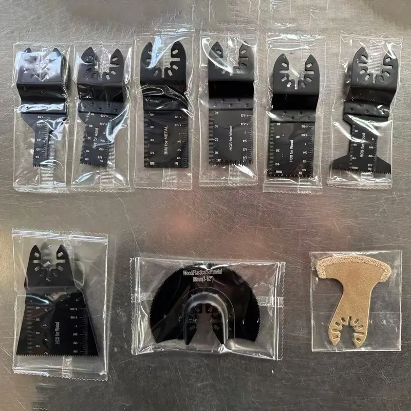6/9-teiliges Bi-Metall Oszillierendes Multifunktionswerkzeug Sägeblätter für Holz/Metall/Kunststoff/Endbearbeitung