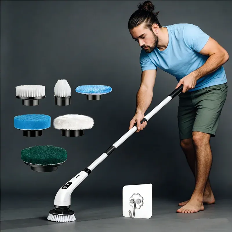 Kabelloser Haushalts-Spin-Schrubber Küchen-Gadgets Haarbürsten Badezimmerbesen Toiletten-Mehrzweck-Reinigungsbürste Elektrische Wischmopps