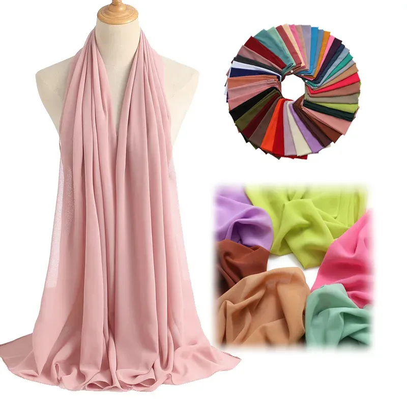 Sommerlicher langer Seidenschal für Damen, großer Schal, Wickeltuch, Stirnband, einfarbiges Design, Hijab, Strandtuch, Damen-Foulard, Echarpe, Bandana