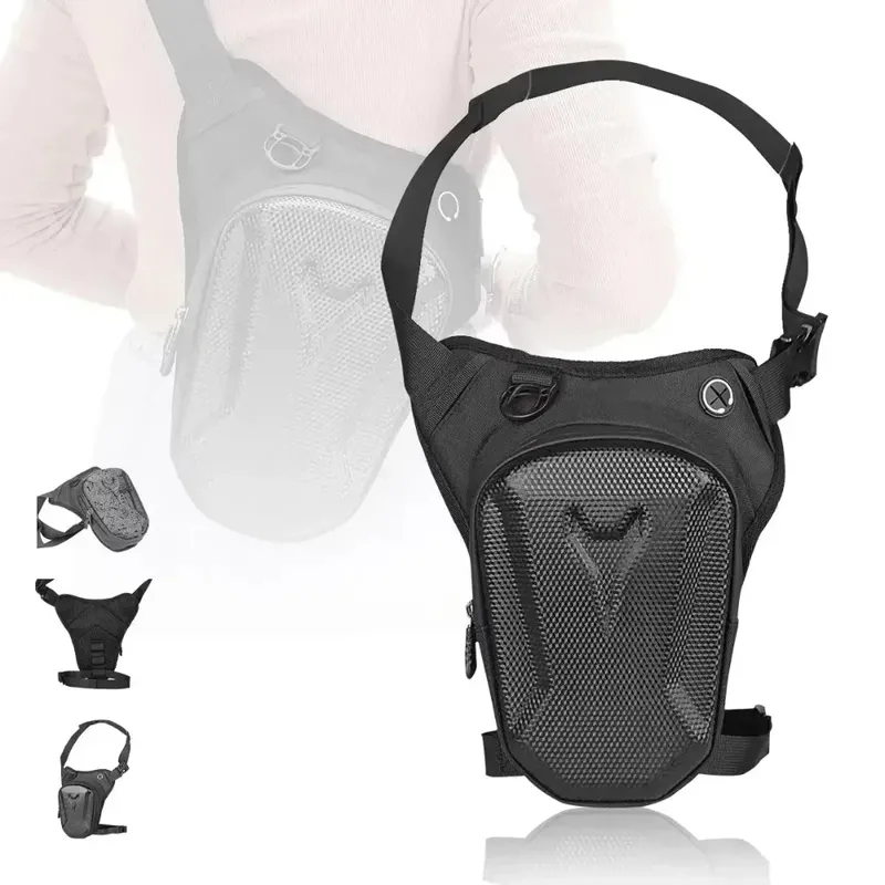 Taille Tasche Packs Motorrad Bein Seite Tasche EVA Hard Shell Outdoor Casual Taille Taschen Motorrad Handy Geldbörse Hüfte Bum Pack
