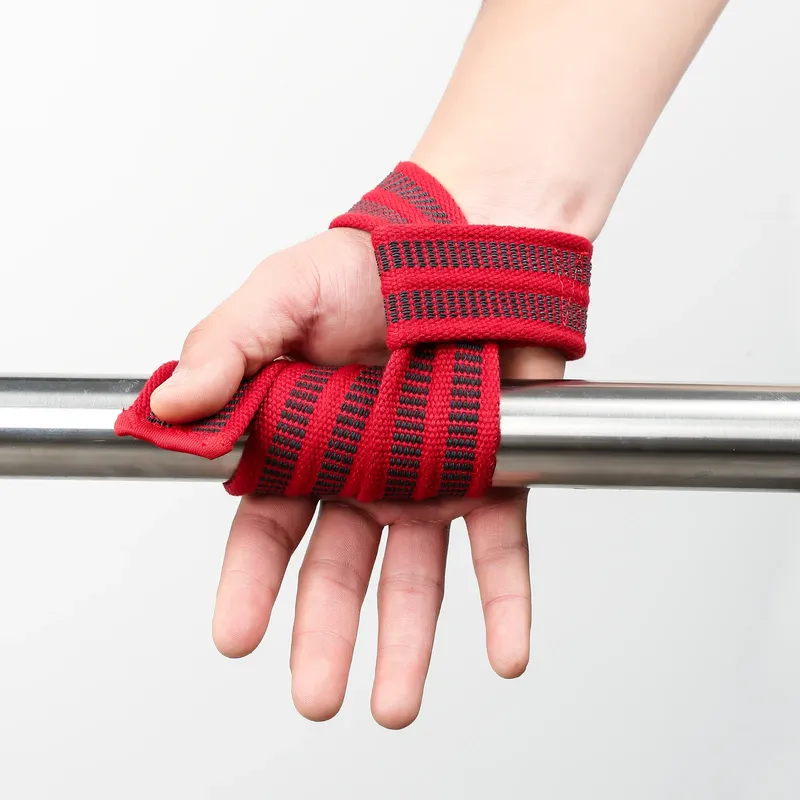 Gewichtheber-Booster-Bänder, Bandagen, Hartschleppbänder, Handgelenkriemen, Handschuhe für Langhantel, Hanteln, rutschfest, für Kreuzheben & Fitness