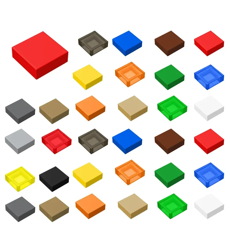50 Stück 3070 Glatte 1x1 Bausteine Spielzeug für Kinder Kompatibel Pädagogisches High-Tech-Geschenk DIY MOC Zusammengebaut