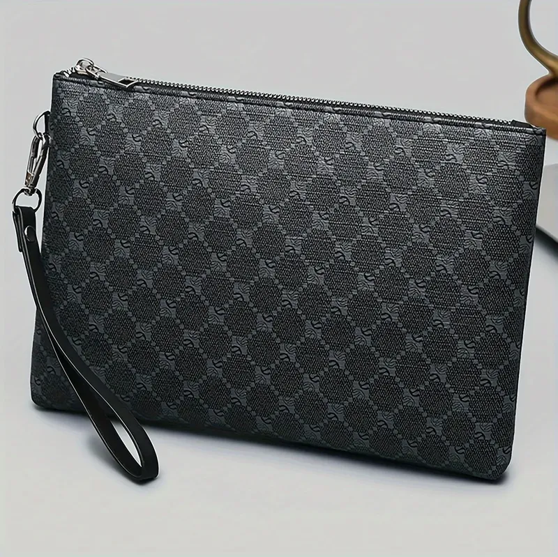 Pu Fashion Herren Clutch Bag Business Große Geldbörse Handgelenktasche Große Geldbörse Aufbewahrungstasche