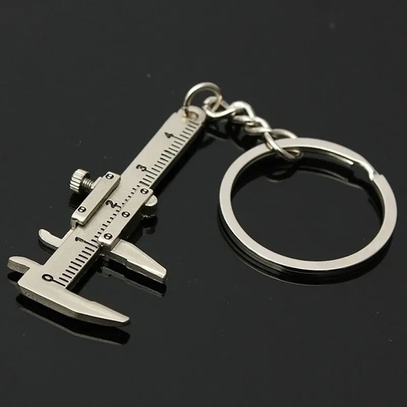 Kreative Mode Messschieber Schlüsselbund Für Mann Frau Schmuck Zubehör Weihnachten Geschenk Tragbare Gadget Modell Werkzeug Schlüsselbund