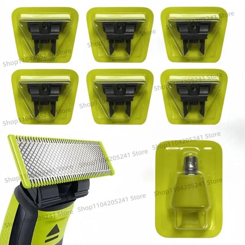 Ersatzklinge für Rasierer und Ersatzköpfe für Nasenhaartrimmer für Philips OneBlade QP2520 QP2630 QP6510 Barttrimmer