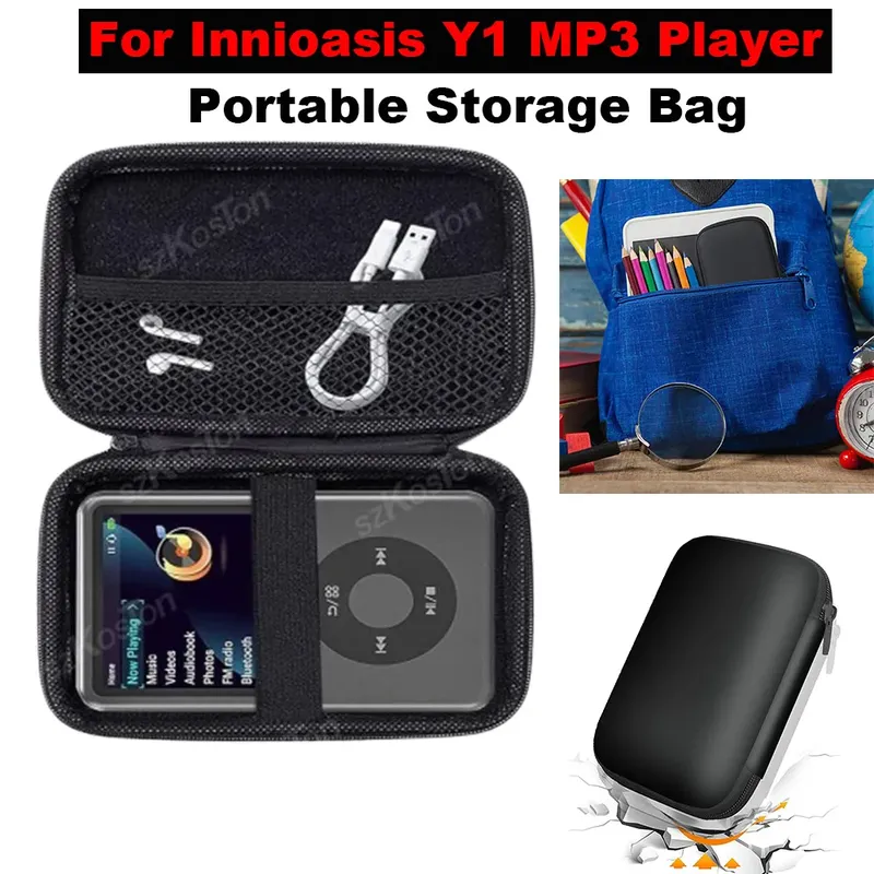 Hartschalen-Tragetasche, kompatibel mit Innioasis Y1 MP3-Player, stoßfest, kratzfest, tragbare Reise-Aufbewahrungstasche
