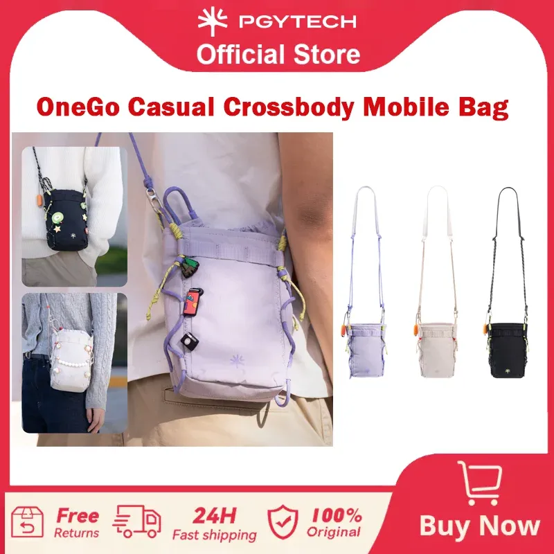 PGYTECH OneGo Casual Umhängetasche Leichte Kameratasche mit Kordelzug Handtasche für iPhone 12-17