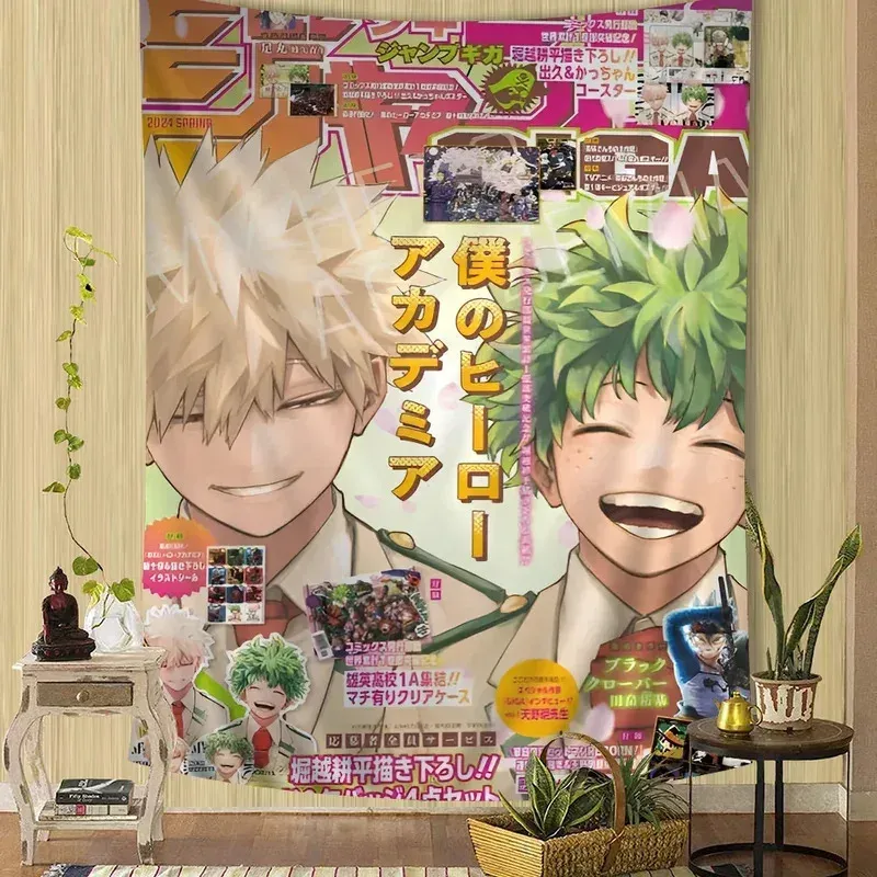 VIKAMA My Hero Academia Anime-Wandteppich, niedlicher dekorativer Wandbehang, perfekt für Wohnzimmer, Schlafzimmer und Heimdekoration - 3.78 EUR