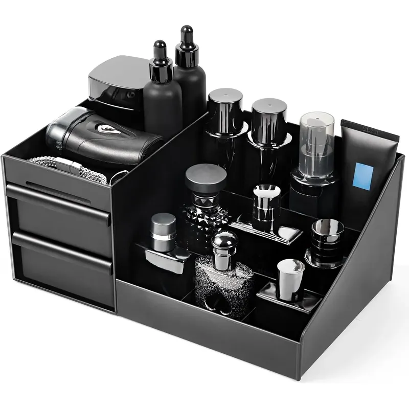 Kosmetik-Aufbewahrungsbox für Männer Herren-Parfüm Cologne Theken-Organizer Essentielle Geschenke Valentinstag-Geschenke Schlafzimmer-Aufbewahrung