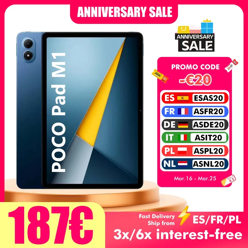 POCO PAD M1 Wifi 8 GB 256 GB Tablet-PC 12,2 Zoll 2,5 K Display 12000 mAh Akku