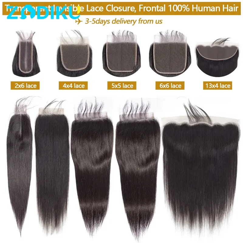 13x4 13x6 Ear-to-Ear Transparente Frontal-Lace-Perücke, nur glatt, 2x6 4x4 5x5 6x6 HD Lace Closure Echthaar, 100% brasilianische Haarqualität, weich, seidig, vorgezupft, gebleichte Knoten, natürlicher Haaransatz, Virgin Hair Extensions für Frauen, für den täglichen Haarstyling