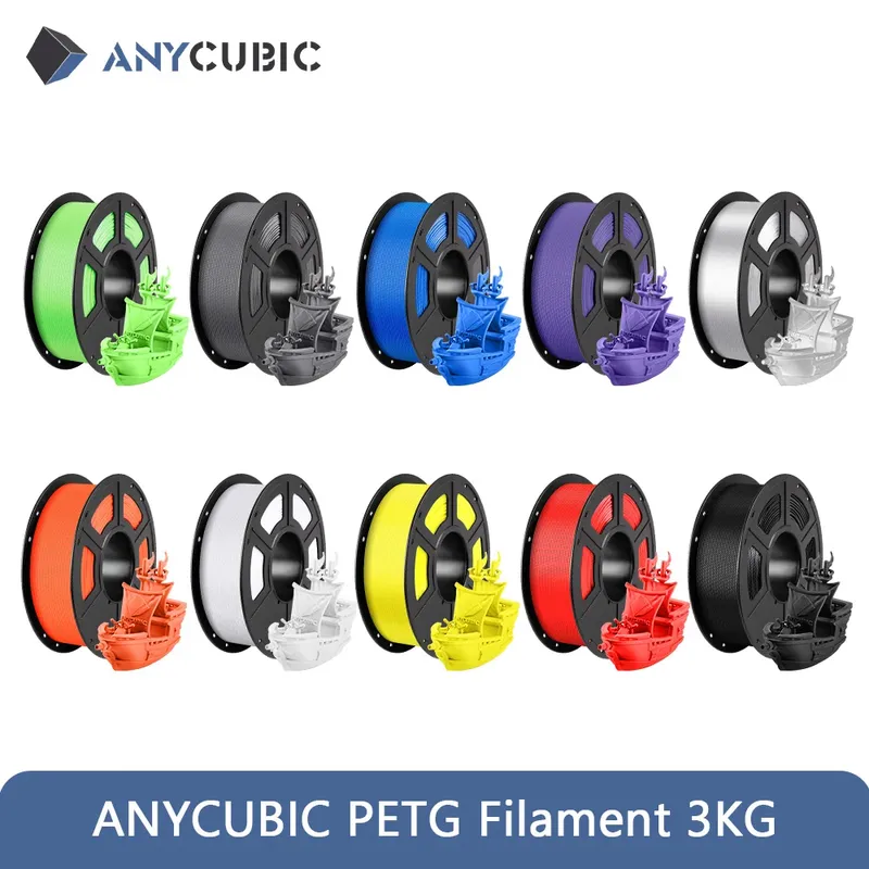 ANYCUBIC 3KG PETG 3D Drucker Filament 1,75mm PLA 3D Drucker Filament Für Kobra FDM 3D Drucker Spielzeug modell Druck Material