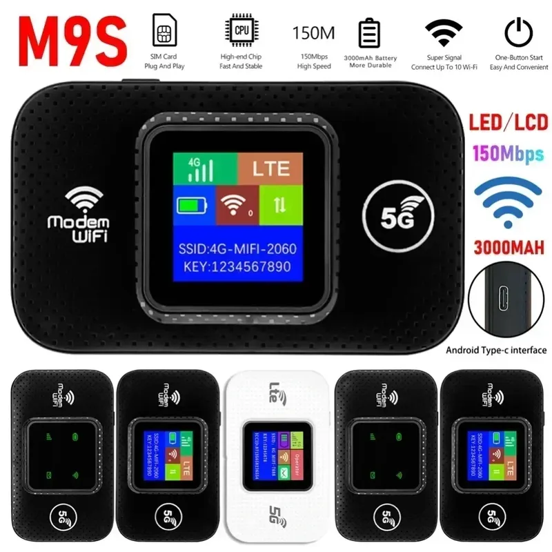 4G/5G Mobile WIFI Router 150Mbps 4G LTE Wireless Router Mit Sim Karte Slot tragbare Tasche MiFi Modem Auto Mobile Wifi Hotspot