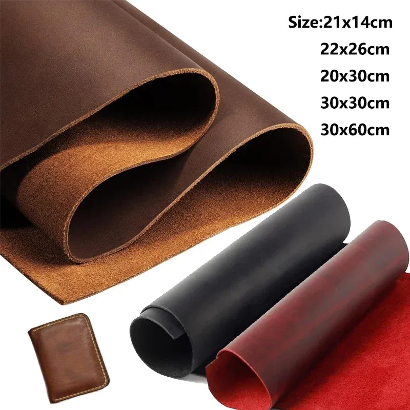Leder Crazy Horse Öl gegerbtes Rindsleder 2 mm dick Handwerk DIY Wahl Größe und Farbe