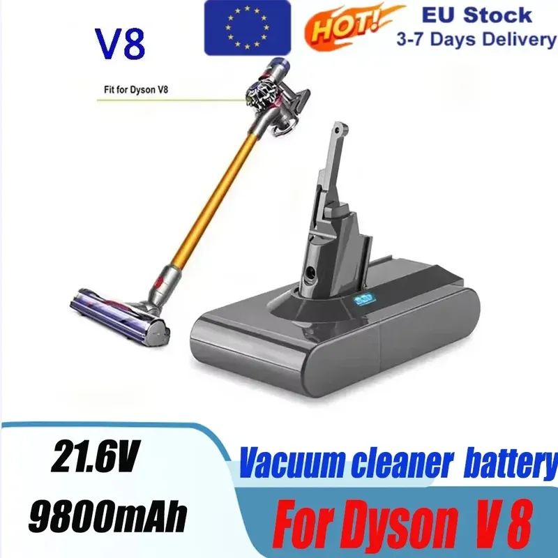 12800 mAh 21,6 V Batterie Für Dyson V8 Batterie für Dyson V8 Absolute/Fluffy/Tier Li-Ion Staubsauger wiederaufladbare Batterie18650