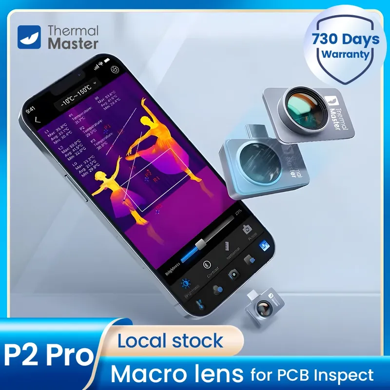 P2PRO ℃   Infrarot-Wärmebildkamera für iPhone Android Phone HVAC PCB Repair Tools Gadget