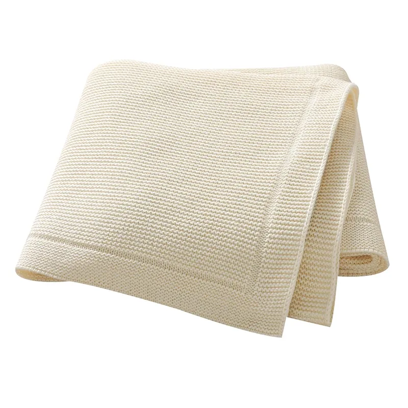 Baby Decken 100*80 cm Baumwolle Stricken Neugeborenen Jungen Mädchen Kinderwagen Bett Swaddle Wrap Quilts Super Weiche Kleinkind empfang Matten