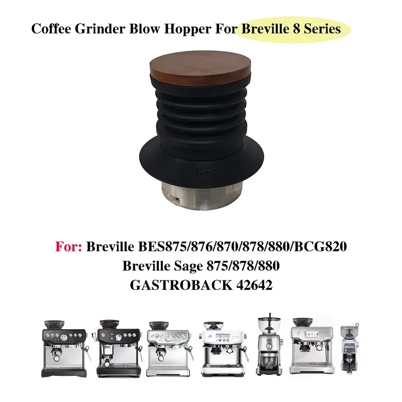 Kaffeebohnen Mühle Einzigen Dosis Trichter Faltenbalg Kaffeemühle Bean Bin Blasen Werkzeug Für Breville 875/878/880 Kaffeemaschine
