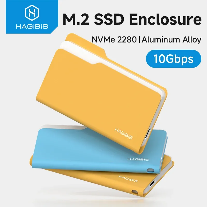Hagibis M.2 SSD-Gehäuse 10 Gbit/s USB 3.2 Gen 2 zu NVMe PCI-E Externer Ordner M.2 SSD-Gehäuse für Laptops 2230/2242/2260/2280 SSDs