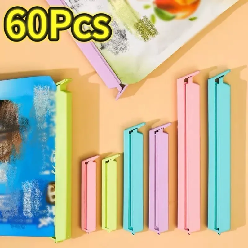 12-60Pcs Tragbare Neue Küche Lagerung Lebensmittel Snack Dichtung Abdichtung Tasche Clips Sealer Clamp Kunststoff Werkzeug Küche zubehör Großhandel