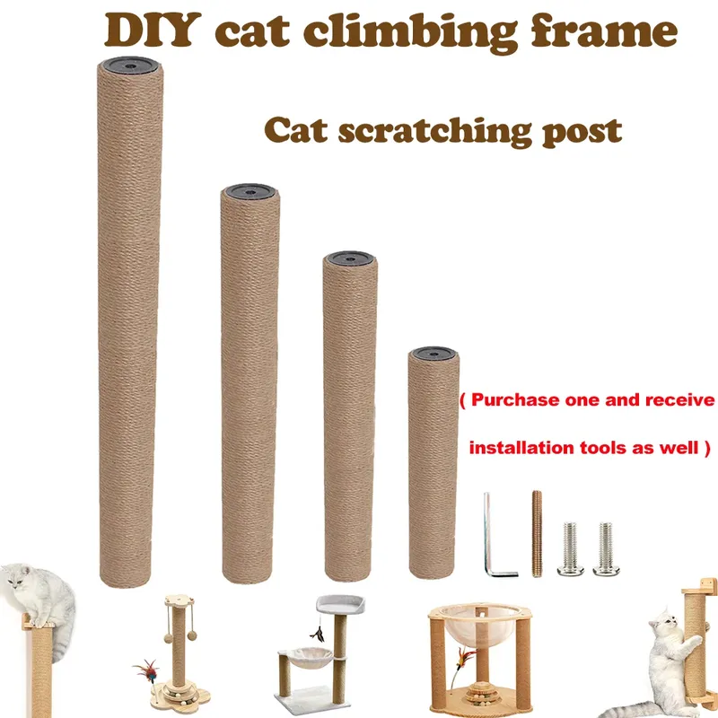 Ein DIY-Kratzbaumzubehör, geeignet für selbstgemachte Katzenklettergerüste oder als Ersatz für alte Katzenkratzbäume, mit Montage.